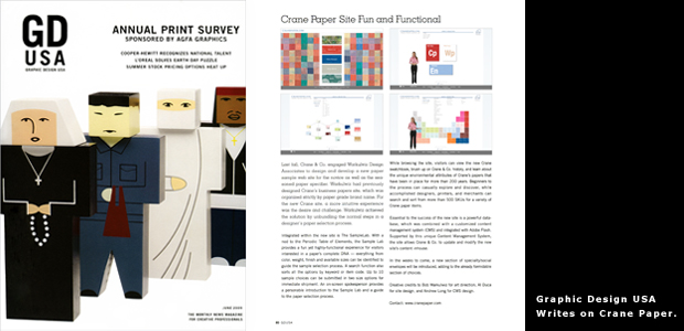 Graphic Design USA Writes on Crane Paper