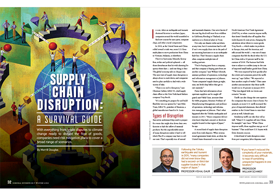 Spread of an article delivering cautionary tales of supply chain disruptions