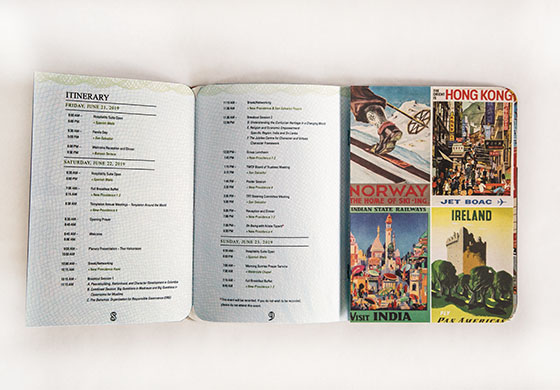 Itinerary spread